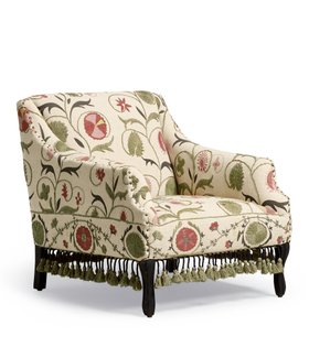Tarma Sheki Cotton Armchair - Olive