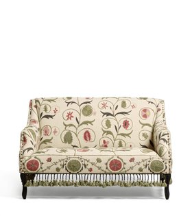 Tarma Sheki Cotton 2-Seater Sofa - Olive