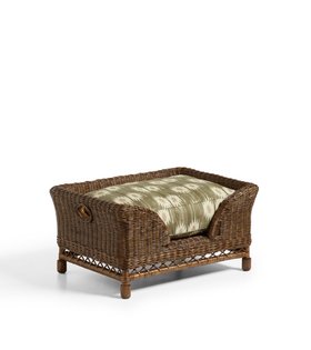 (SS26) Medium Rattan Mattaban Pet Bed - Antique Brown