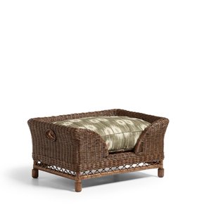Rattan Mattaban Pet Bed - Medium- Antique Brown