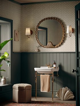Bathroom Lifestyle, Ghini Wallpaper Air Force Blue