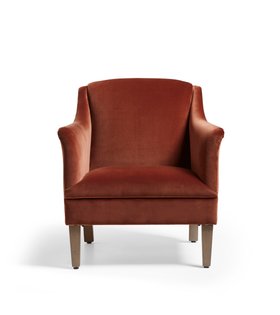 (AW26) Levens Velvet Armchair - Russet