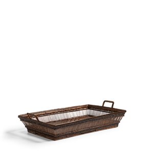 (AW26) Mandalay Ottoman Tray - Antique Brown