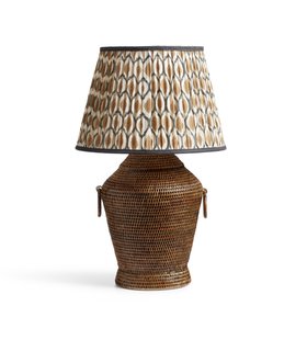 (AW26) Meutia Rattan Table Lamp Base - Antique Brown