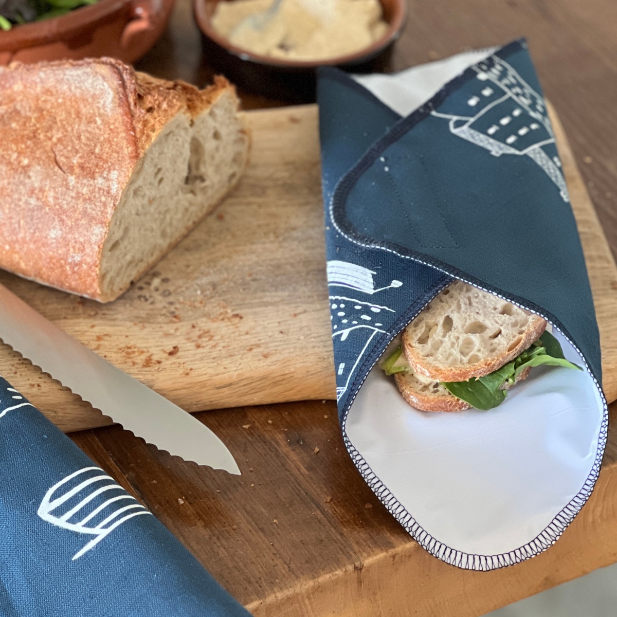Reusable Sandwich Wrap - Coastal Collection