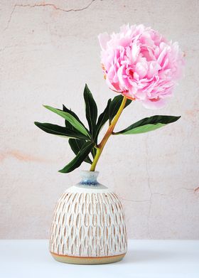 Stoneware Carved Vase