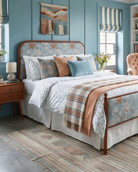 Bray Slim iron upholstered bed frame