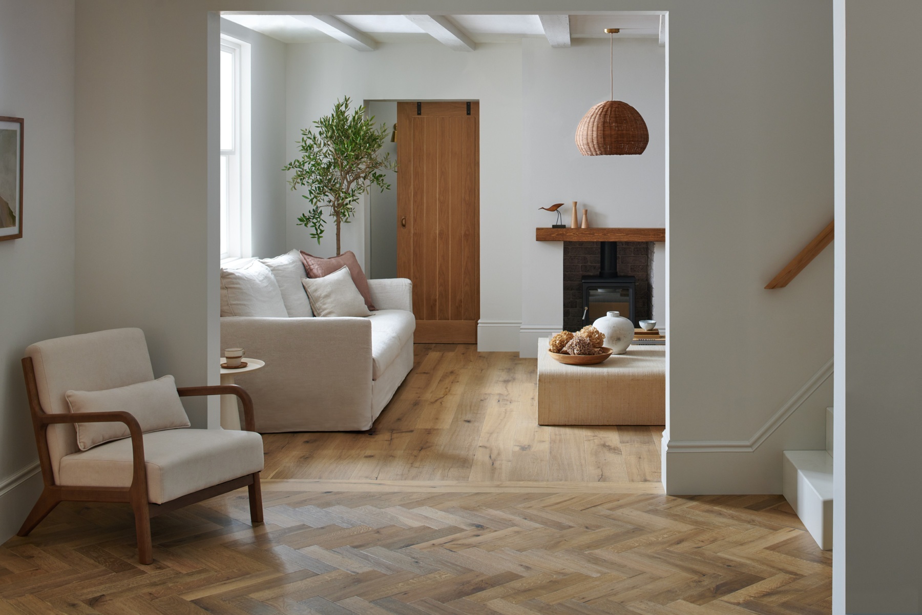 Orkney Marbled Oak Herringbone Engineered Wood Flooring