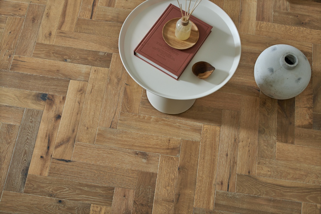 Orkney Marbled Oak Herringbone Engineered Wood Flooring