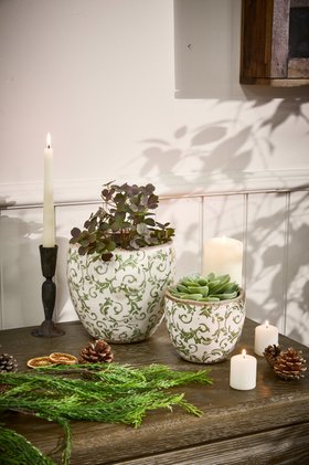 GREEN BOTANICAL PLANTER