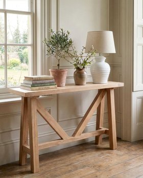 OAK CONSOLE TABLE