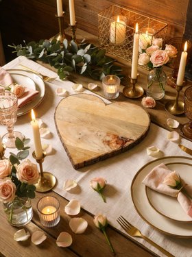 HEART SHAPED WOODEN BOARD