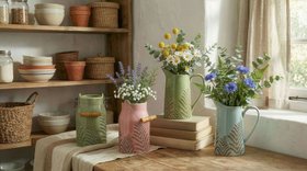 FERN CERAMIC VASES
