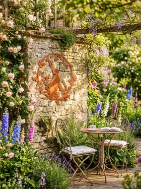 RUSTIC HARE EASTER WALL DECORATION