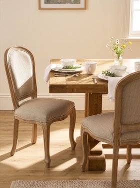 SET OF 2 LOIRE LINEN DINING CHAIRS