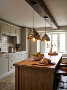 BRASS FLORA METAL PENDANT LIGHT