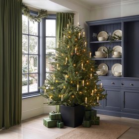 EVERGREEN PRE-LIT FIR CHRISTMAS TREE 7FT