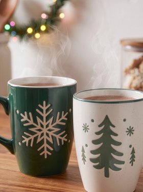 SET OF 2 SNOWY FOREST MUGS