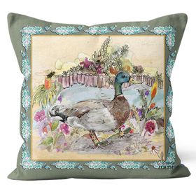 Duck Bouquet Boots Cushion