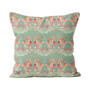 Peach Daisies Garden Blooms Cushion