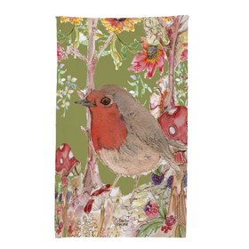 Whimsical Robin Tea Towel