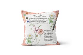 A Spray Of Flowers Cushion - The Painted Poem