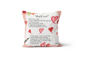 What Is Love Cushion - The painted Poem