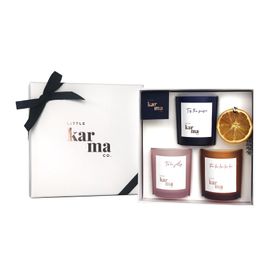 The Luxury Set | Personalised Christmas 2021 refillable essential oil candle gift set