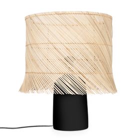 THE BLACK RATTAN TABLE LAMP