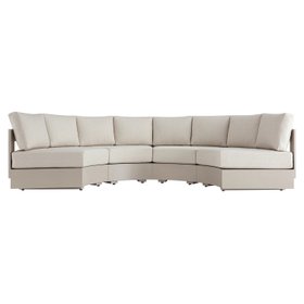 Jardin Aluminium Outdoor Modular Grande 4-Piece Curved Sofa Set, Granite