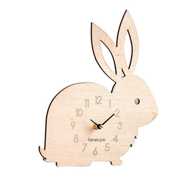 Wooden Rabbit Clock