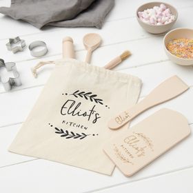 Wooden Personalised Children's Baking Set
