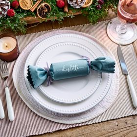 Personalised Reusable Velvet Christmas Crackers