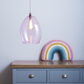 Jules Pink Glass Pendant Light