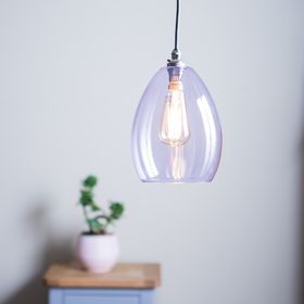 Jules Lilac Glass Pendant Light
