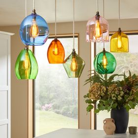 Coloured Glass Pendant Lights