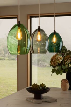 Jules Green Glass Pendant Light