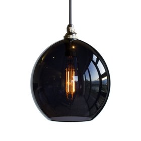 Wanda Coloured Glass Pendant Light - Inky Black