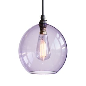 Wanda Coloured Glass Pendant Light - Lilac
