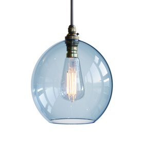 Wanda Coloured Glass Pendant Light - Pale Blue