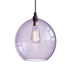 Wanda Coloured Glass Pendant Light - Lilac - Large