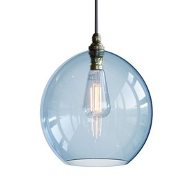 Wanda Coloured Glass Pendant Light - Pale Blue - Large