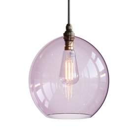 Wanda Coloured Glass Pendant Light - Pink - Large