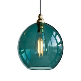 Wanda Coloured Glass Pendant Light - Teal