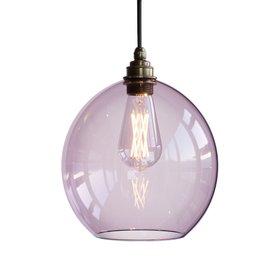 Wanda Coloured Glass Pendant Light - Pink - Medium