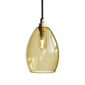 Yellow Glass Jules Bathroom IP44 Pendant Light - Small