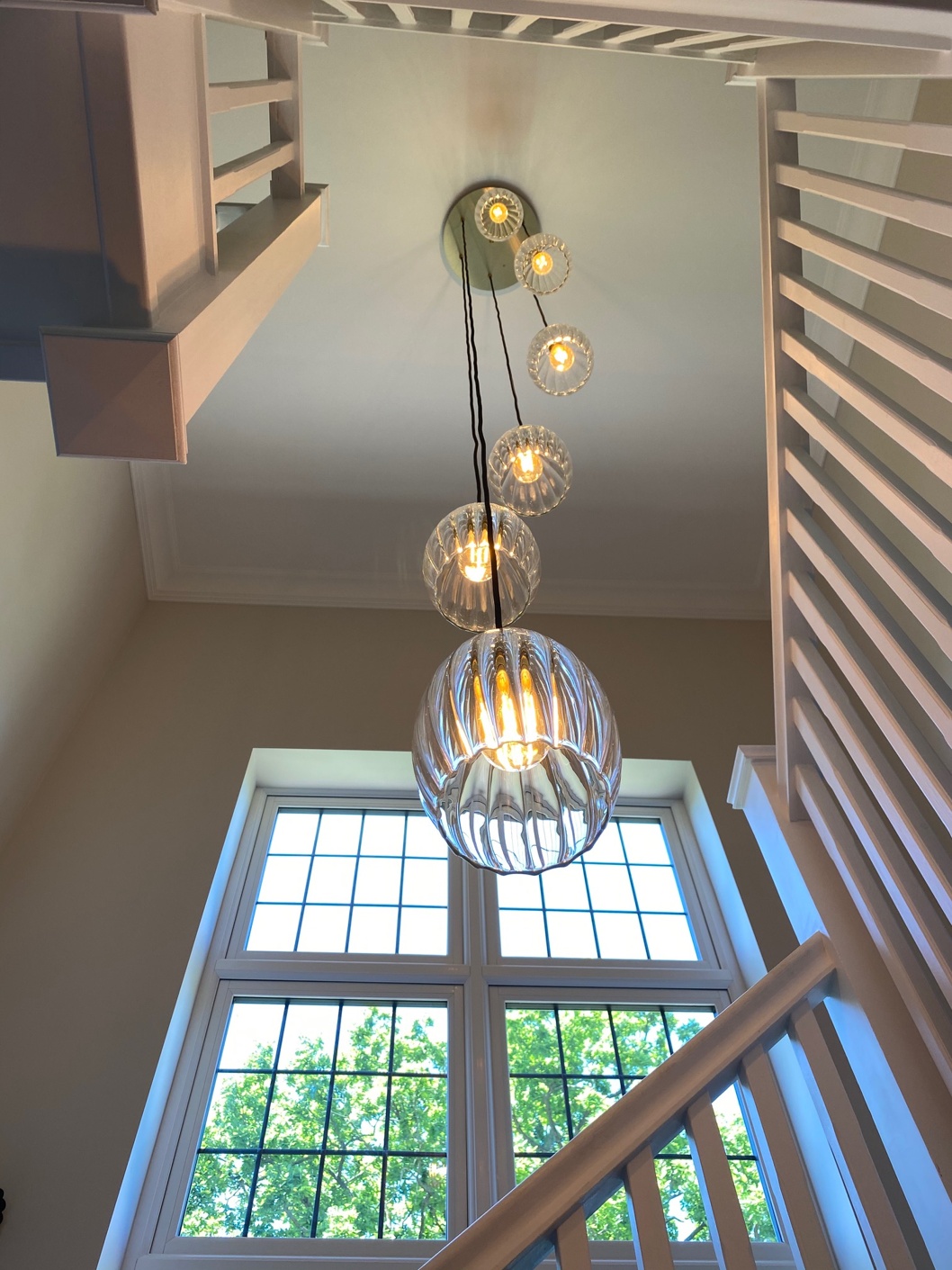 Bespoke Hand Blown Glass Chandelier Pendant Light
