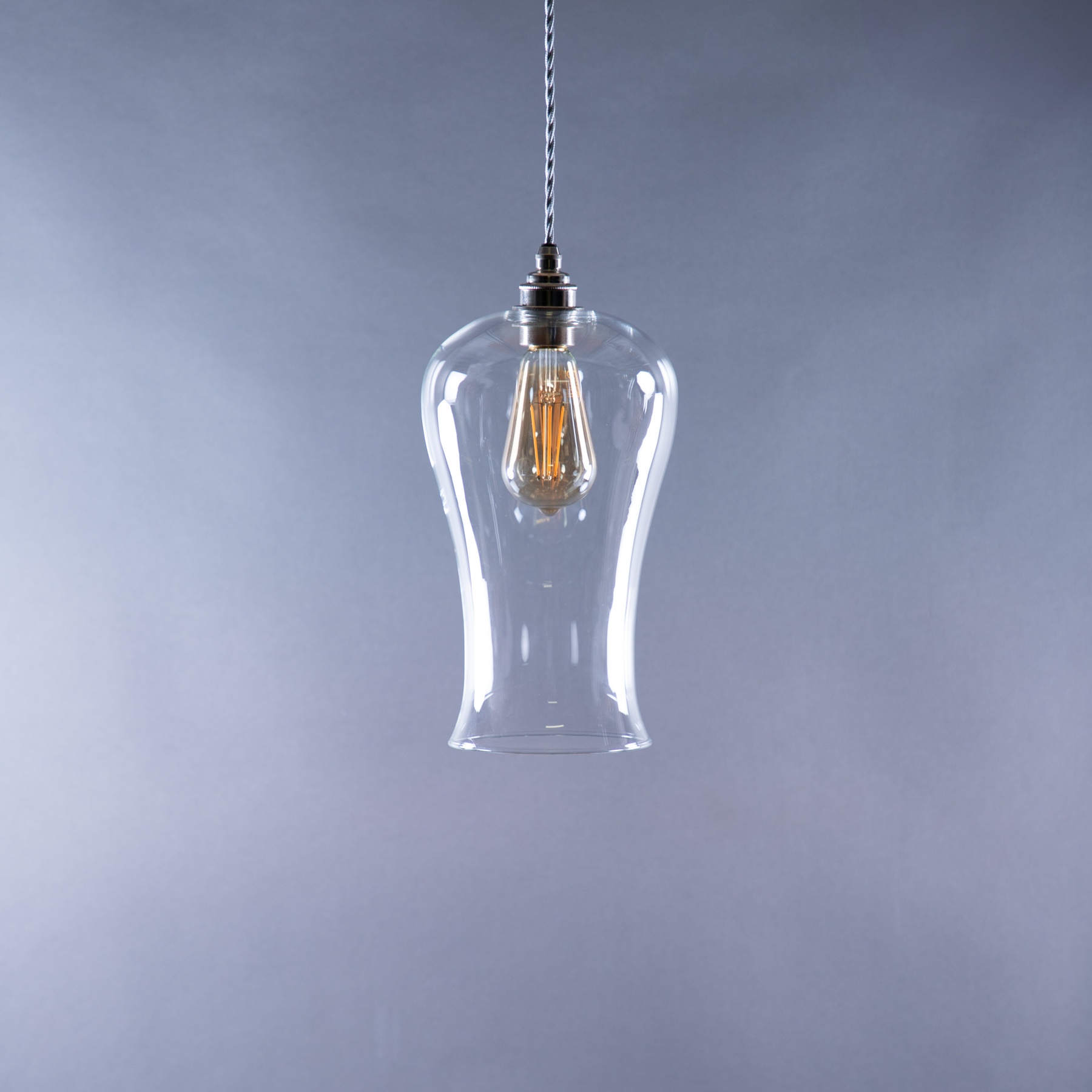 Ned Large Clear Glass Pendant Light