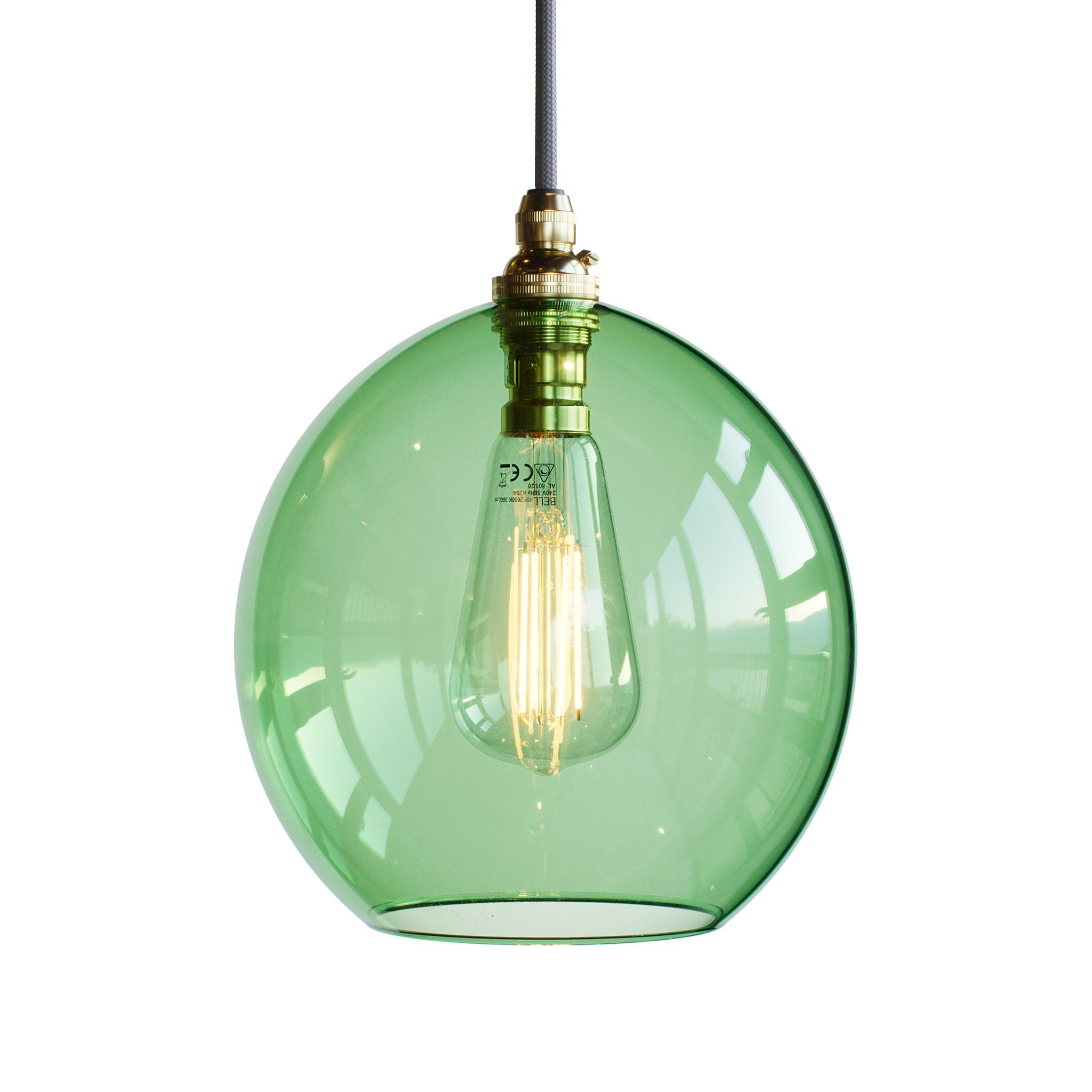 Wanda Coloured Glass Pendant Light - Green
