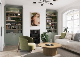 Sharps, Manhattan Alcove In Willow Green With Contrasting Finish, From £2,000